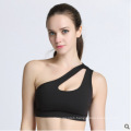 Women one shoulder outdoor activities fitness yoga bra young girl shock proof sports bra Workout tank top